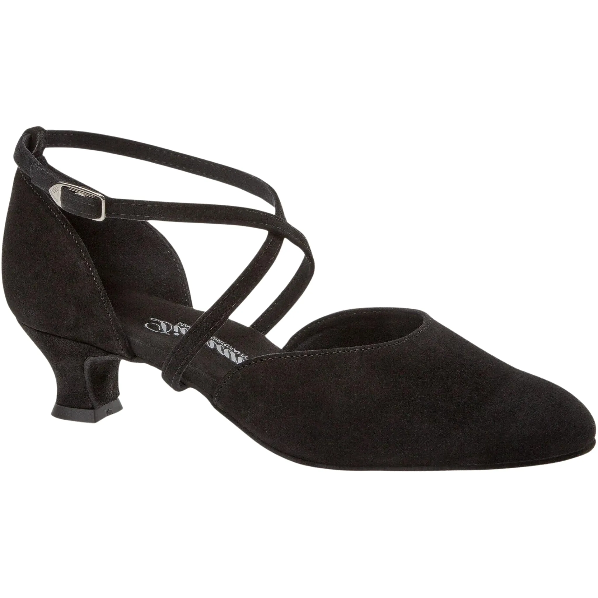 048 Zapatos de baile de ante negro