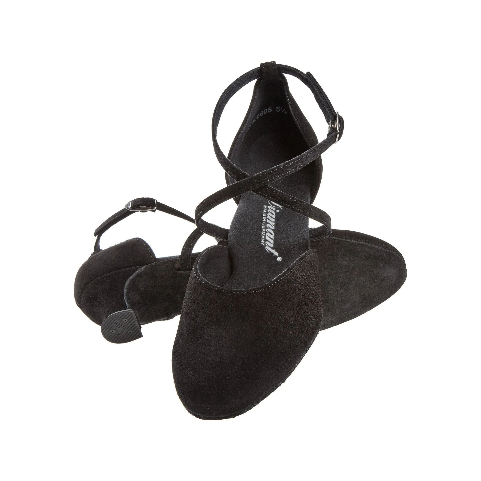 048 Zapatos de baile de ante negro
