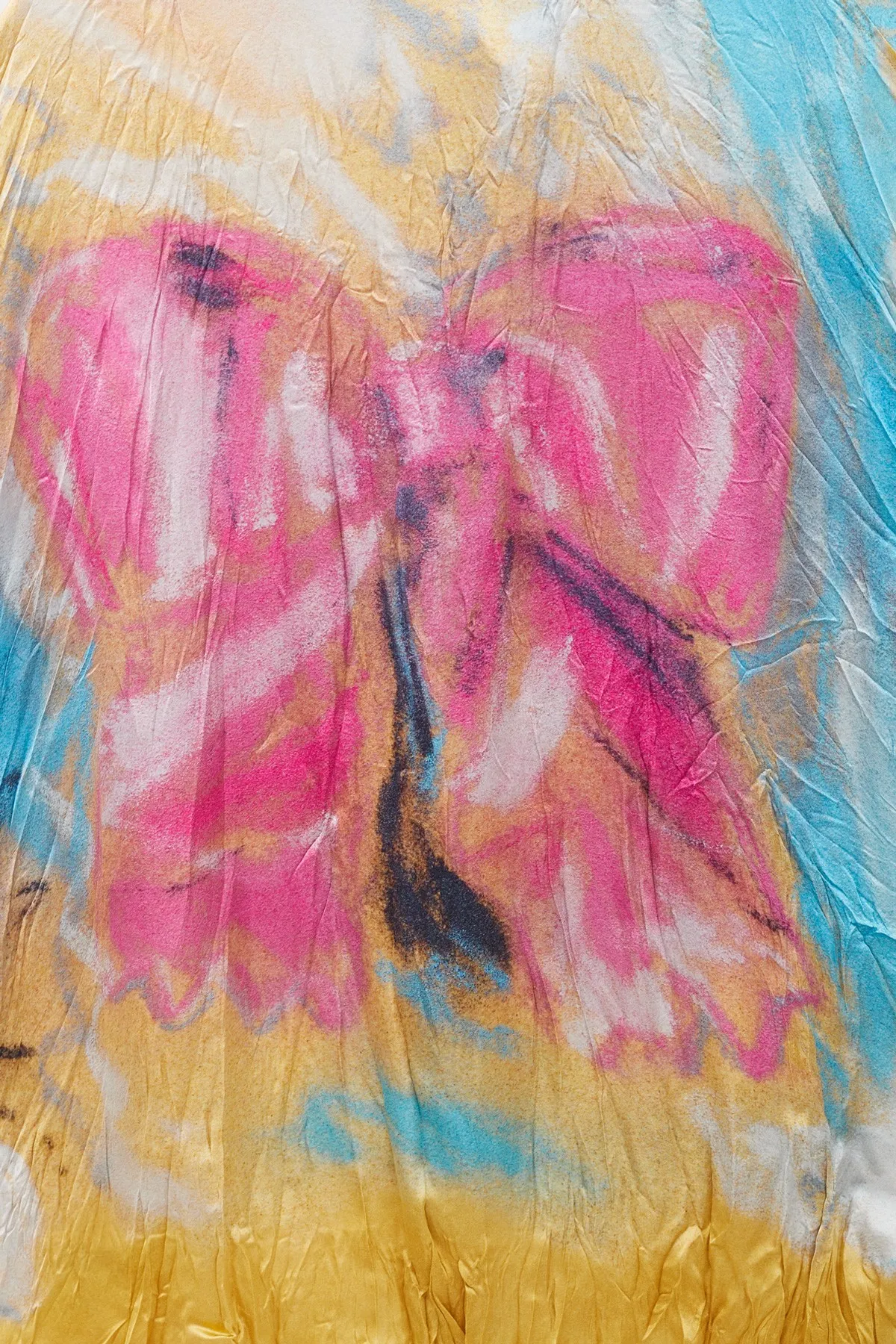 ACNE STUDIOS STRAW YELLOW PINK BUTTONUP PRINTED SHIRT
