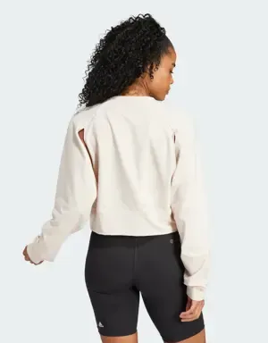 ADIDAS SUDADERA CORTA POWER AEROREADY COVERUP