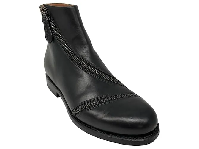 Alaïa Botines de cuero con detalle de cremallera Alaia Black Negro 