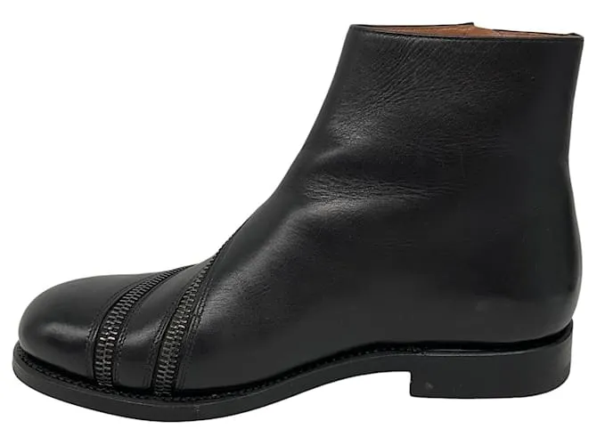 Alaïa Botines de cuero con detalle de cremallera Alaia Black Negro 