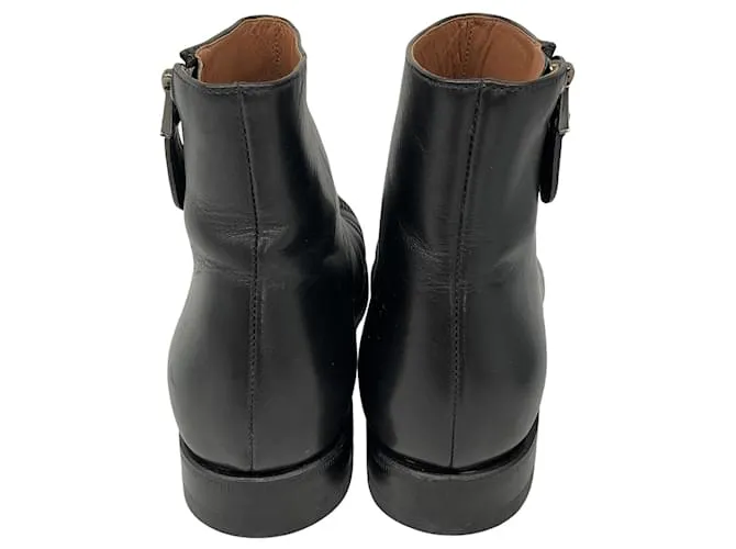 Alaïa Botines de cuero con detalle de cremallera Alaia Black Negro 