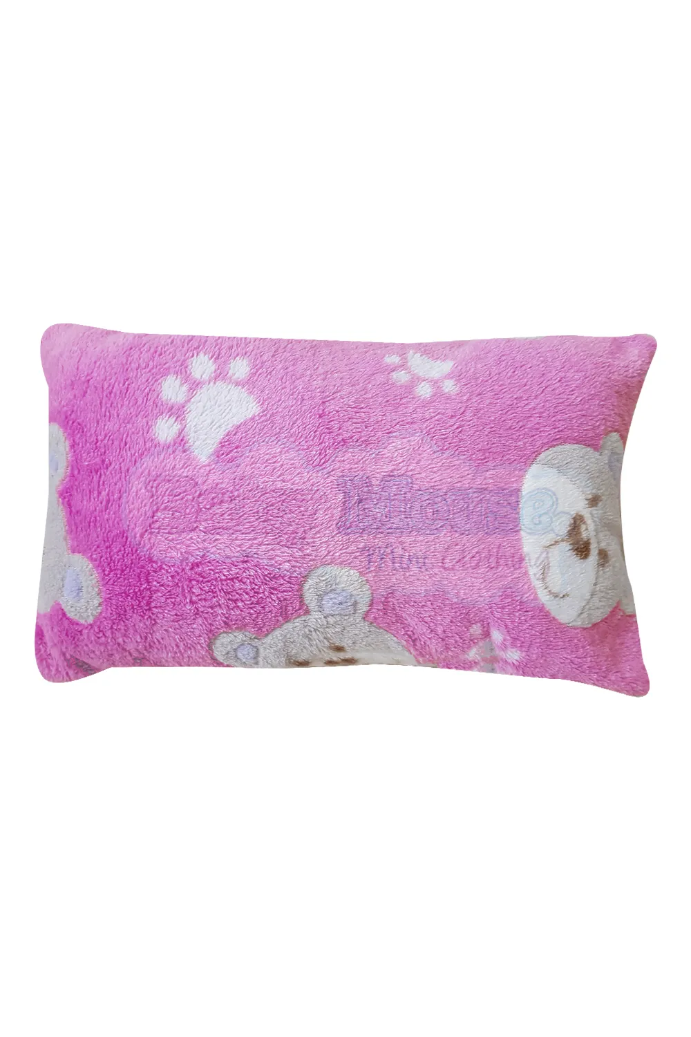 Almohada indeformable polar. Oso rosa