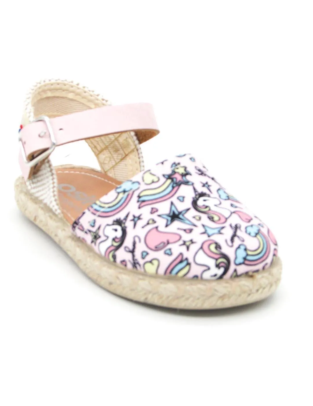 Alpargata Ositos MVS14546 rosa unicornio para niña