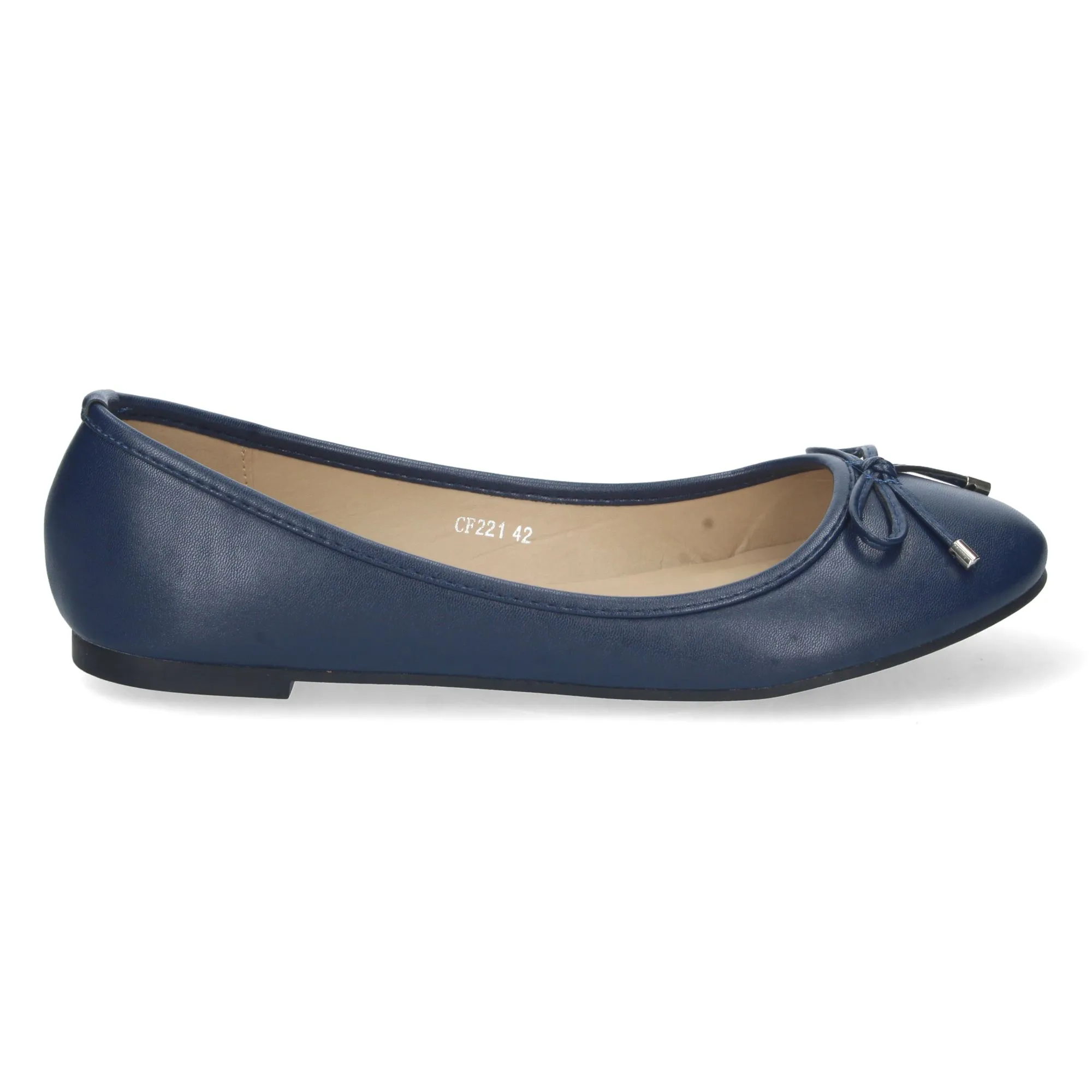 Bailarinas planas con lazo de diseño mujer color azul