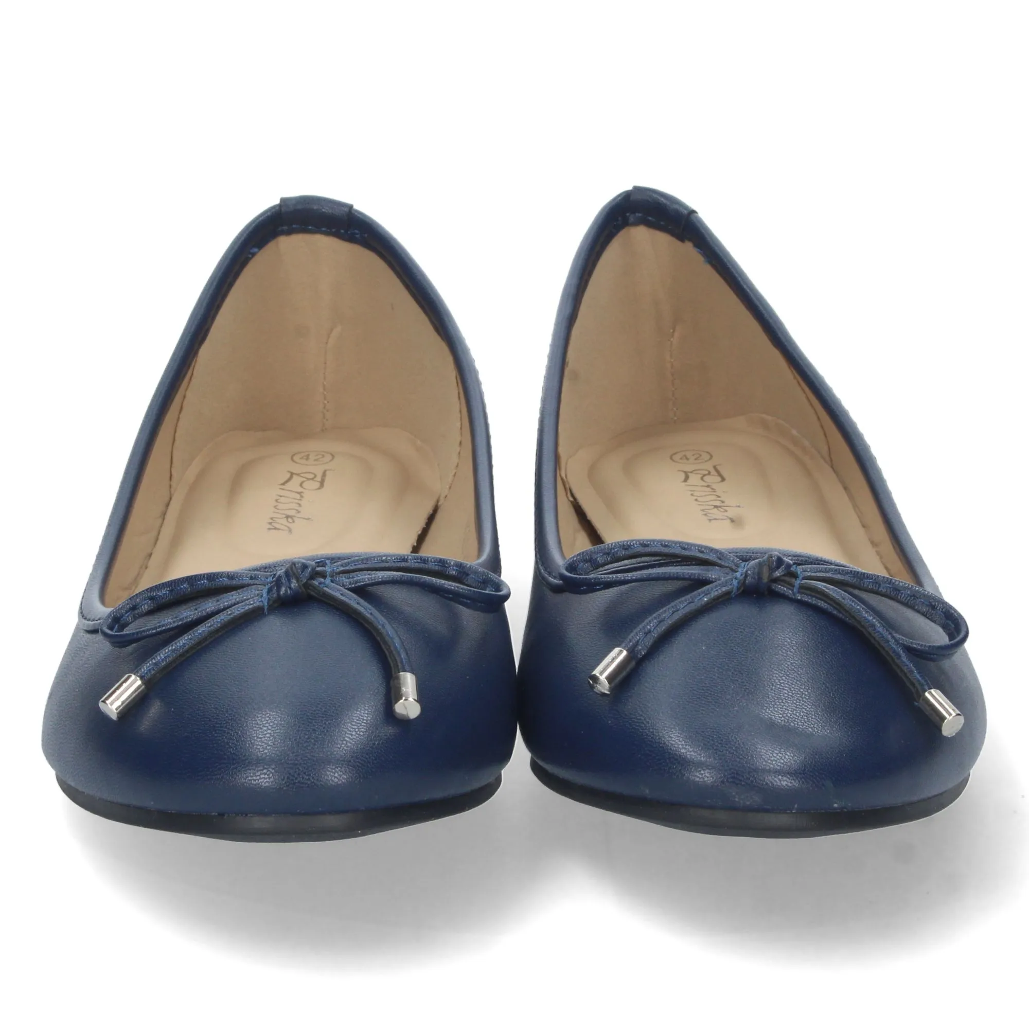 Bailarinas planas con lazo de diseño mujer color azul