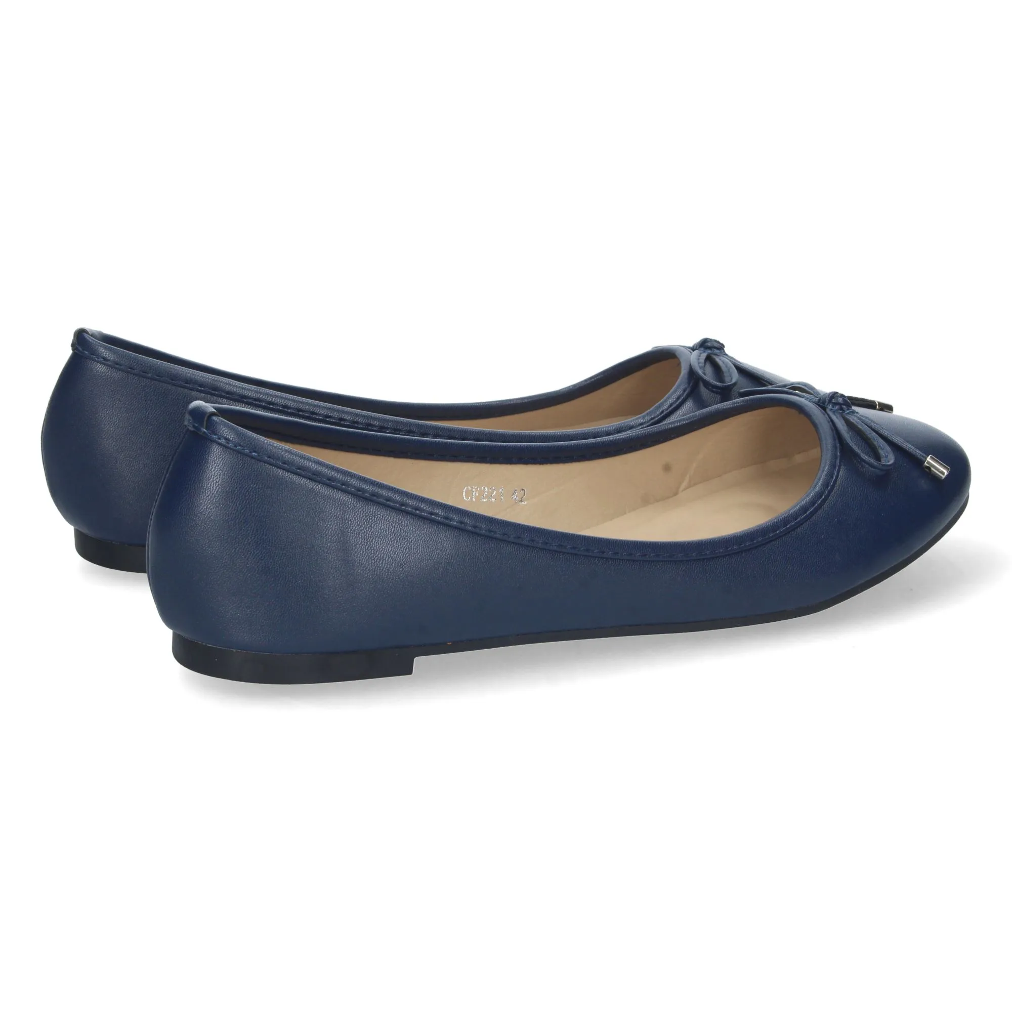 Bailarinas planas con lazo de diseño mujer color azul