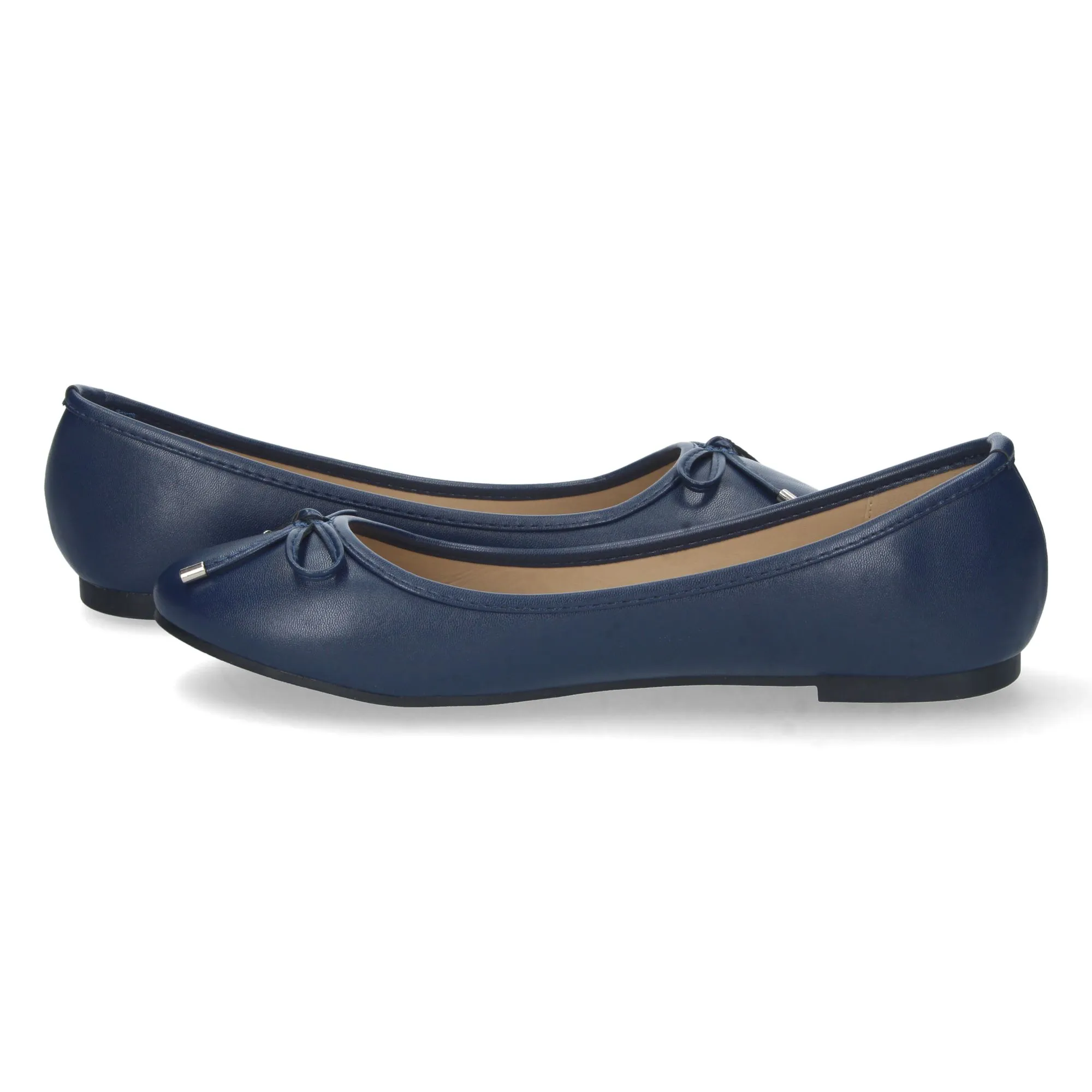 Bailarinas planas con lazo de diseño mujer color azul