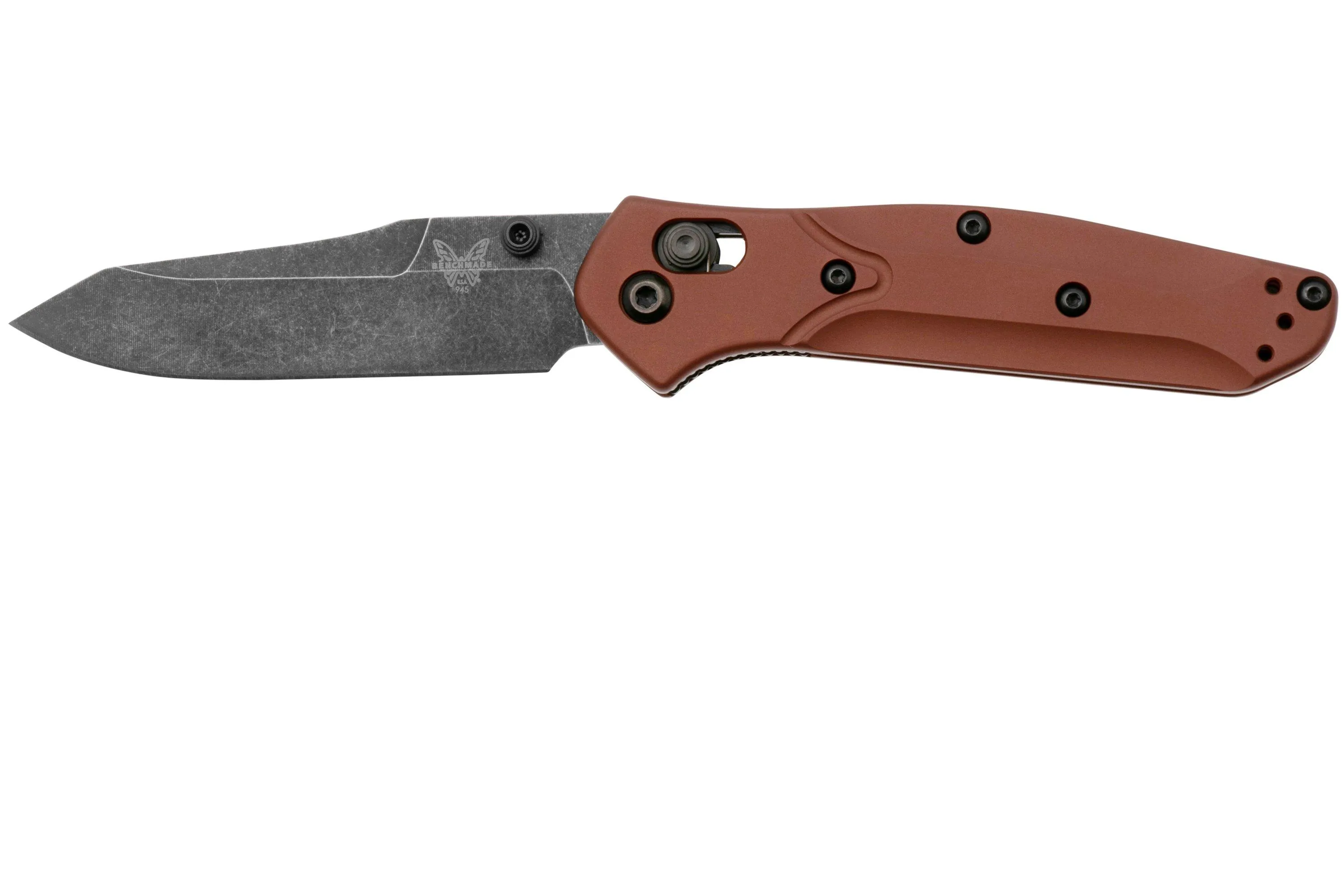 BENCHMADE 945BK03 MINI OSBORNE, DLC BATTLEWASH CPM MAGNACUT, BURNT COPPER ALUMINUM NAVAJA, DISEñO WARREN OSBORNE