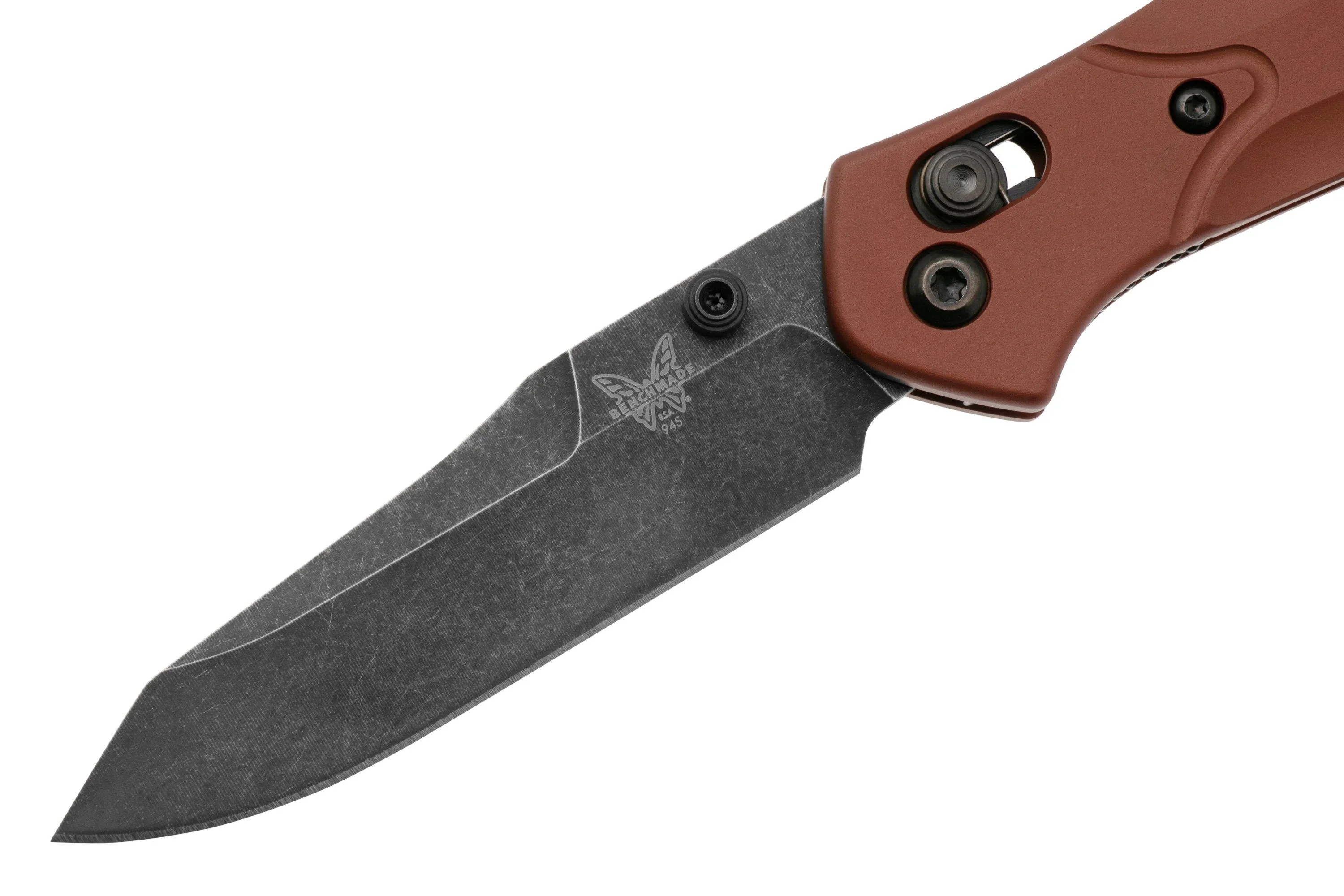BENCHMADE 945BK03 MINI OSBORNE, DLC BATTLEWASH CPM MAGNACUT, BURNT COPPER ALUMINUM NAVAJA, DISEñO WARREN OSBORNE