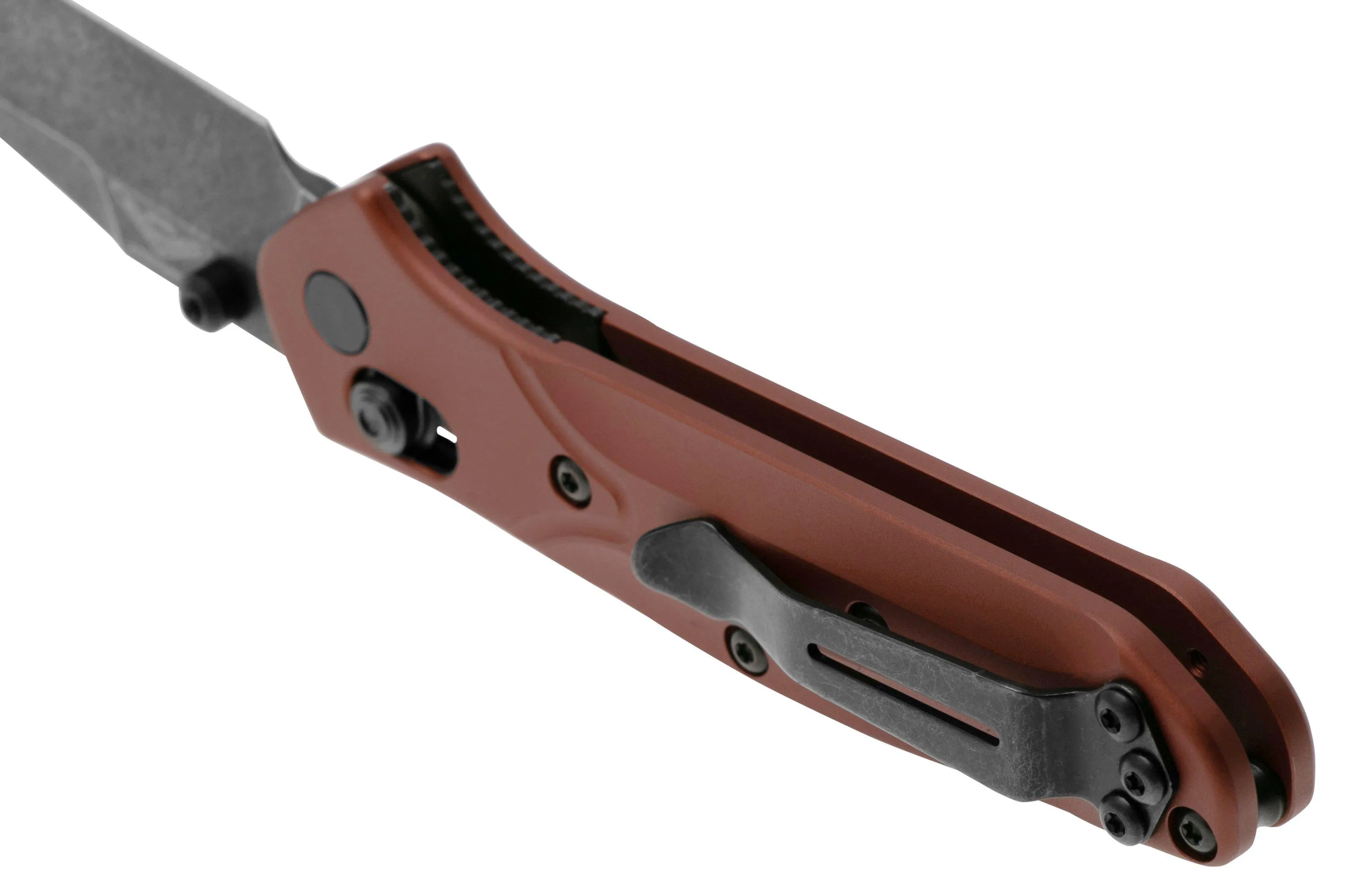 BENCHMADE 945BK03 MINI OSBORNE, DLC BATTLEWASH CPM MAGNACUT, BURNT COPPER ALUMINUM NAVAJA, DISEñO WARREN OSBORNE