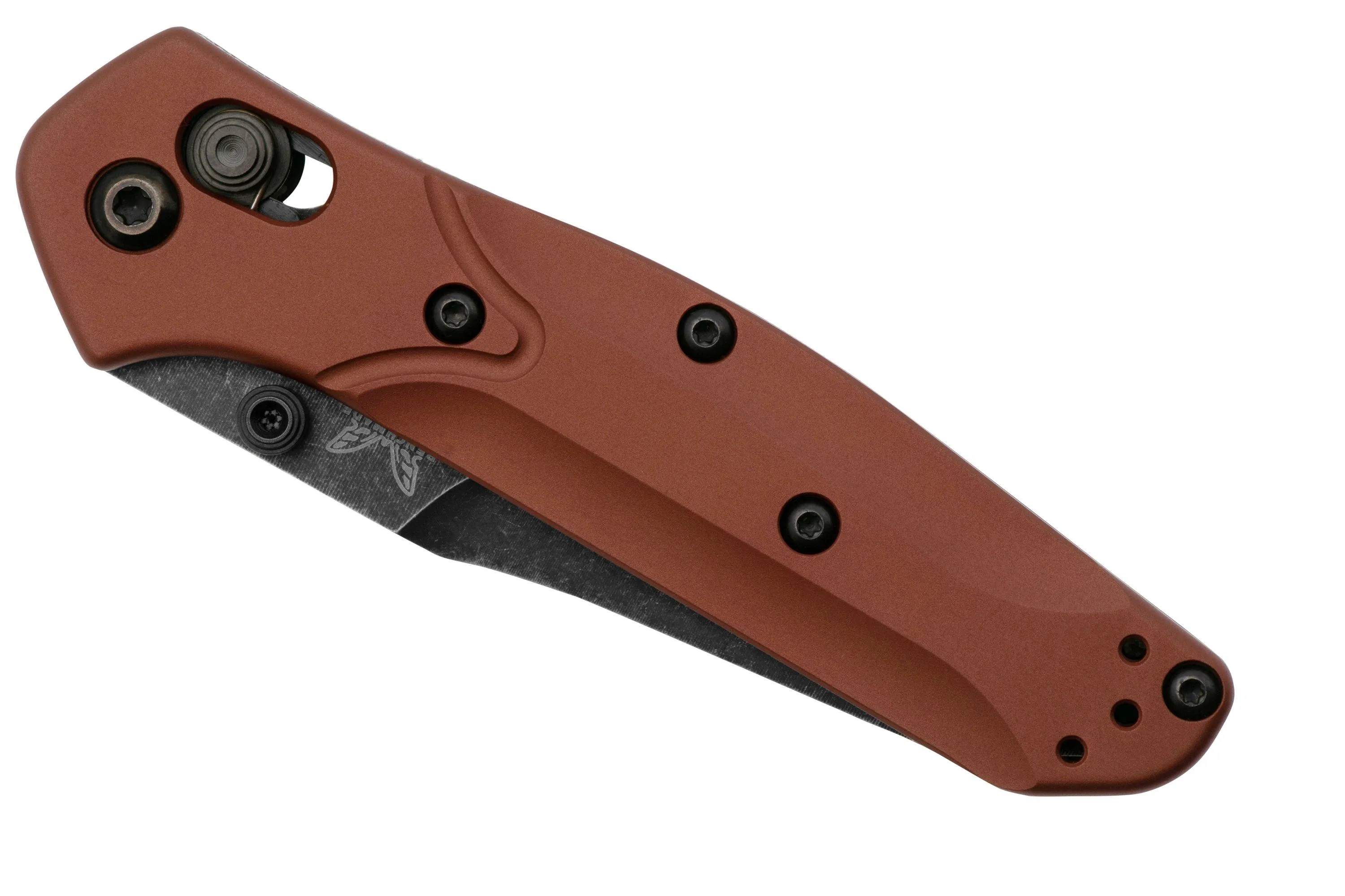 BENCHMADE 945BK03 MINI OSBORNE, DLC BATTLEWASH CPM MAGNACUT, BURNT COPPER ALUMINUM NAVAJA, DISEñO WARREN OSBORNE