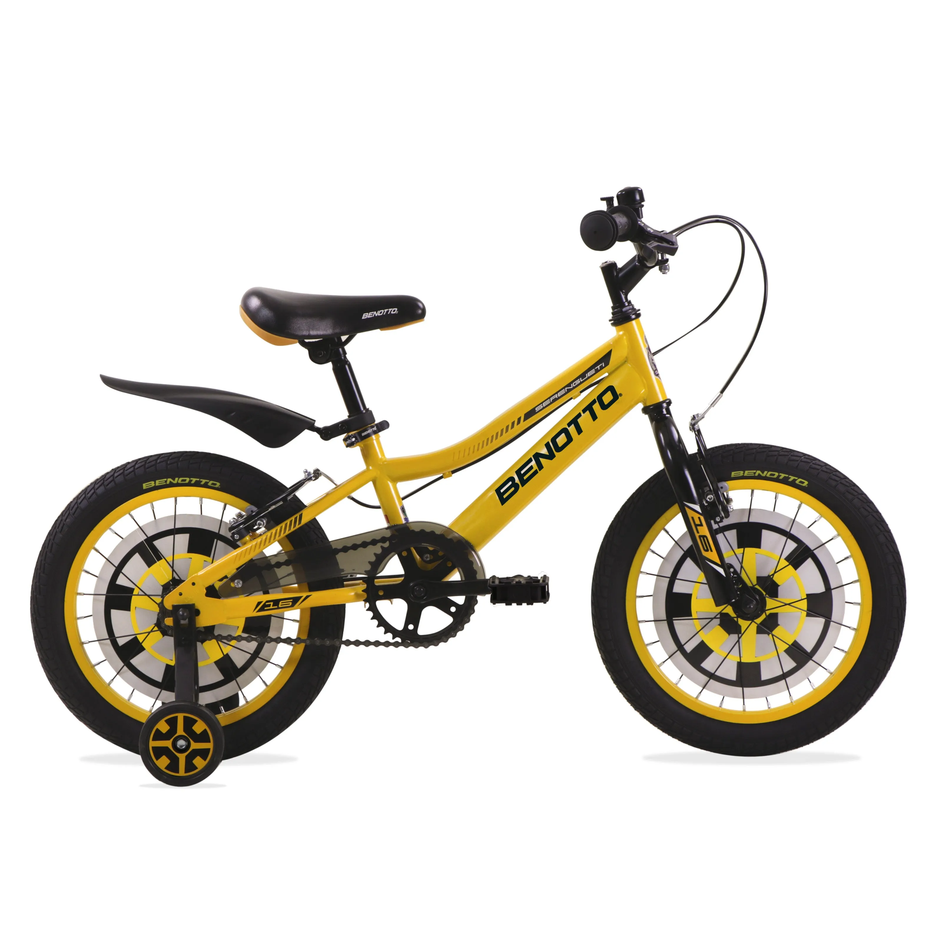 Bicicleta BENOTTO Montaa SERENGUETI R16 1V. Nio Frenos 'V' Acero Amarillo Talla:UN