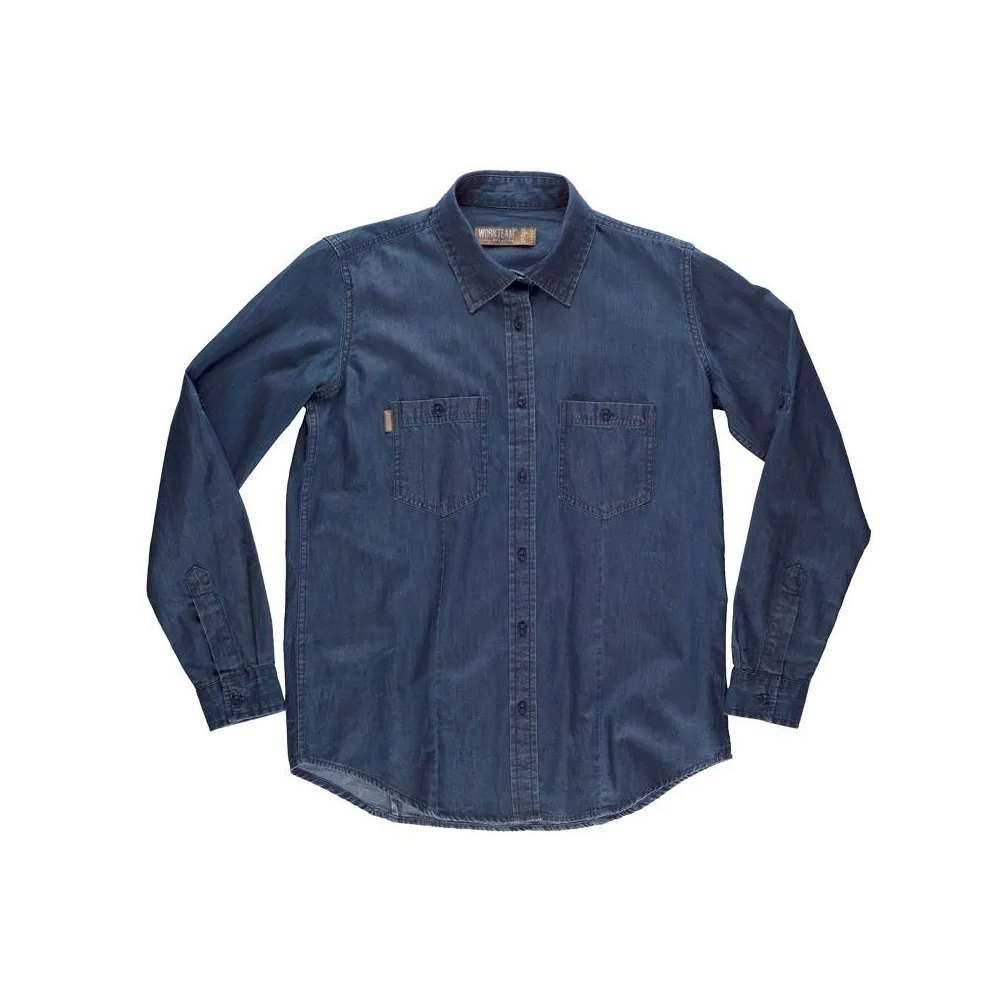 Blusa vaquera para mujer de manga larga
