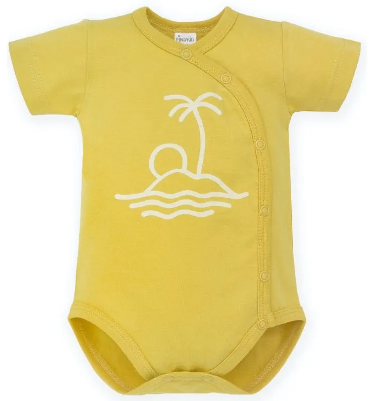 Body amarillo manga corta para bebé colección Sun&Fun