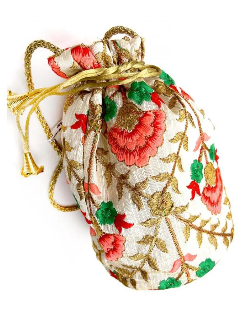 BOLSOS DE FIESTA MUJER BLANCOS CON FLORES EN BOMBONERA LIMOSNERA