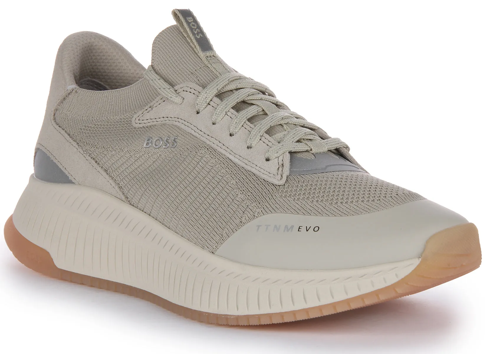 Boss TTNM Evo Slon KNSD Zapatillas con cordones de punto para hombre en beige