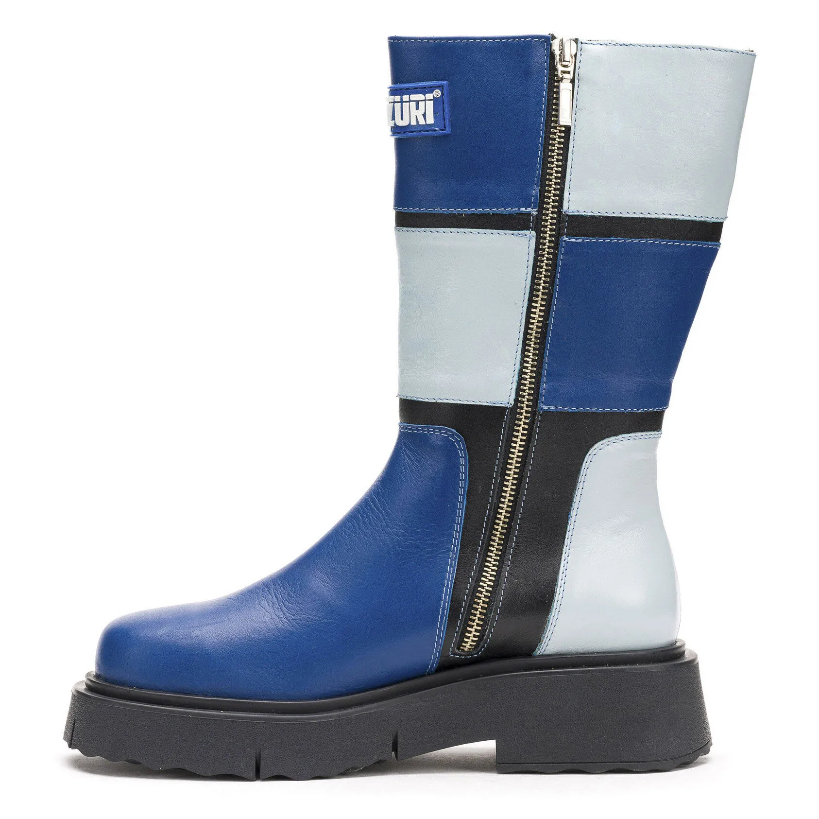 Bota Cuero Rea Azul Landazuri