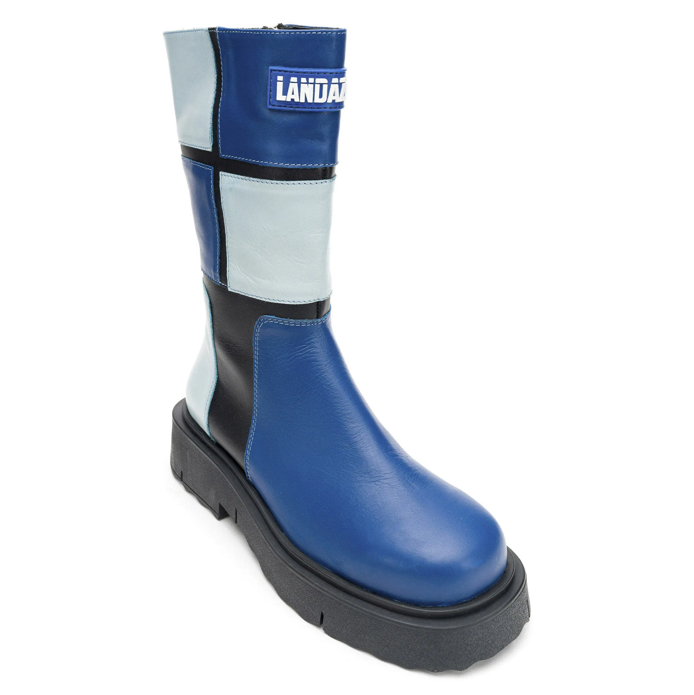 Bota Cuero Rea Azul Landazuri