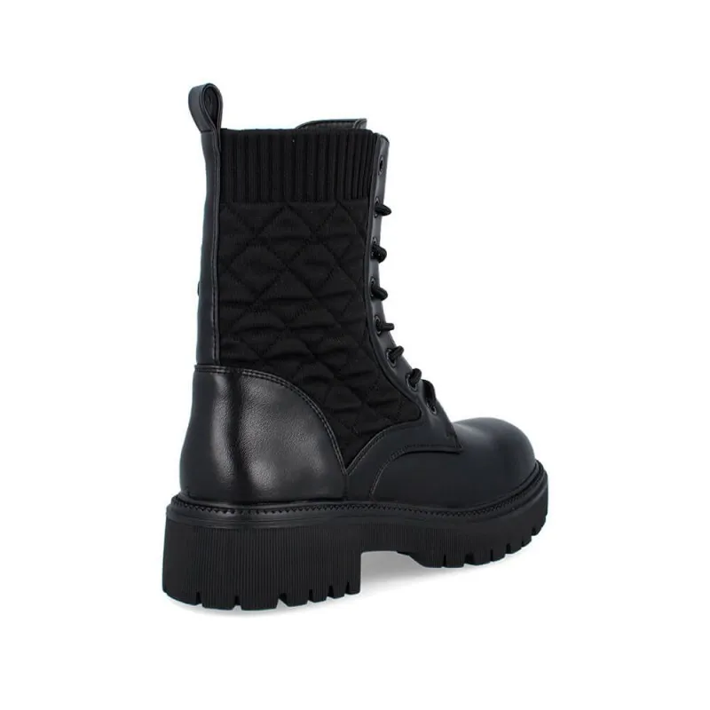 Botin Mujer Motera Caña Elástica Negro . D'Angela