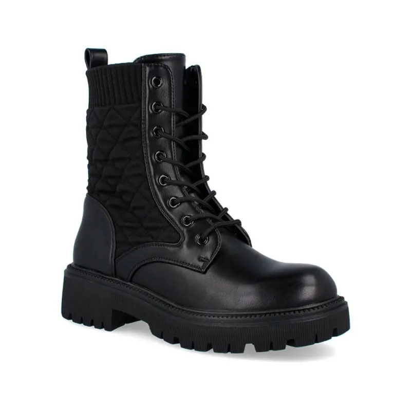 Botin Mujer Motera Caña Elástica Negro . D'Angela