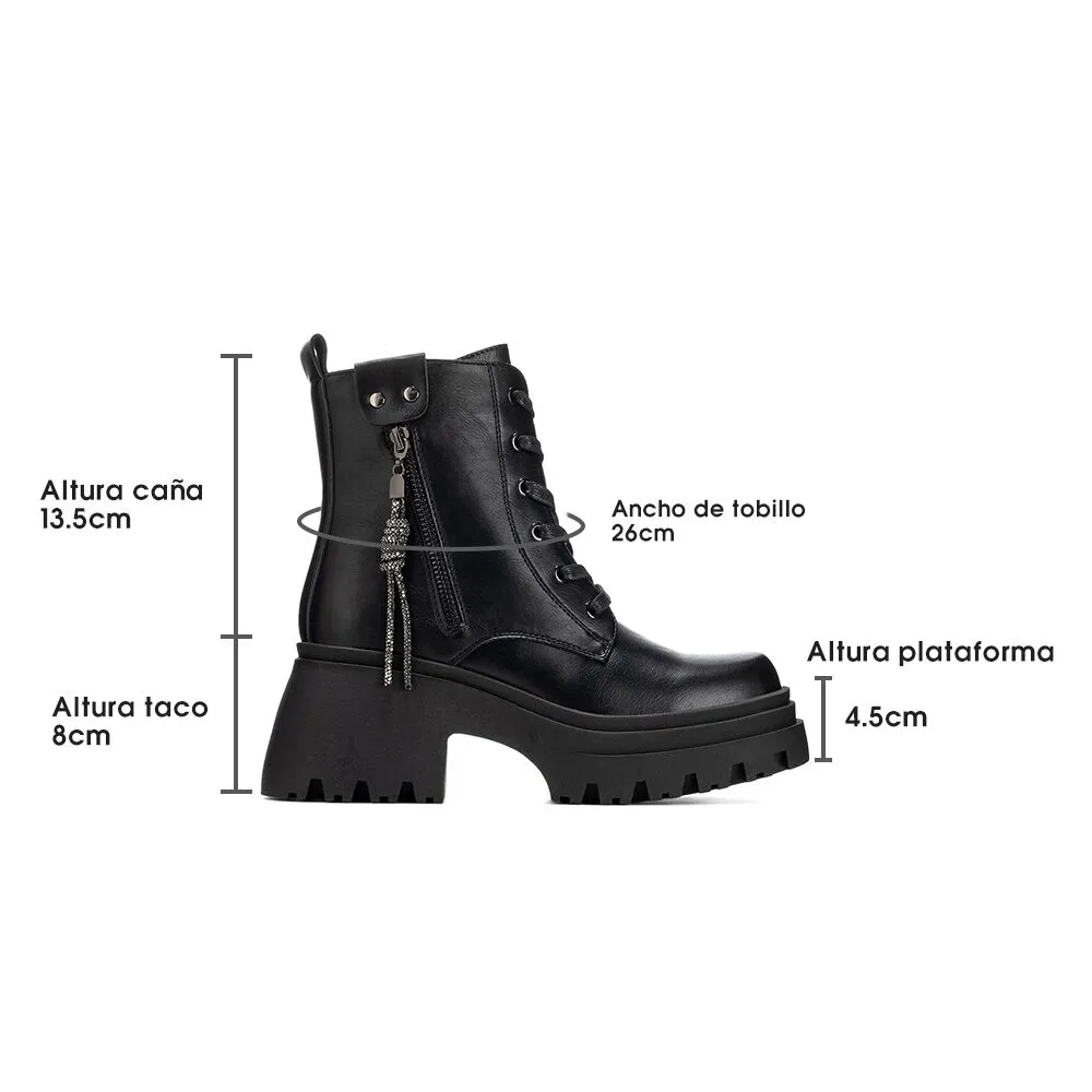 Botin Negro Casual Mujer Weide Dh69
