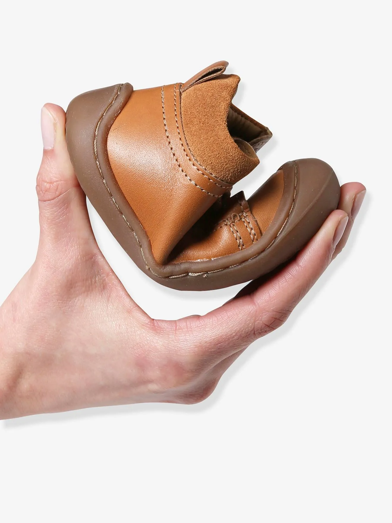 Botines de piel ligera para bebé niña especial gateo