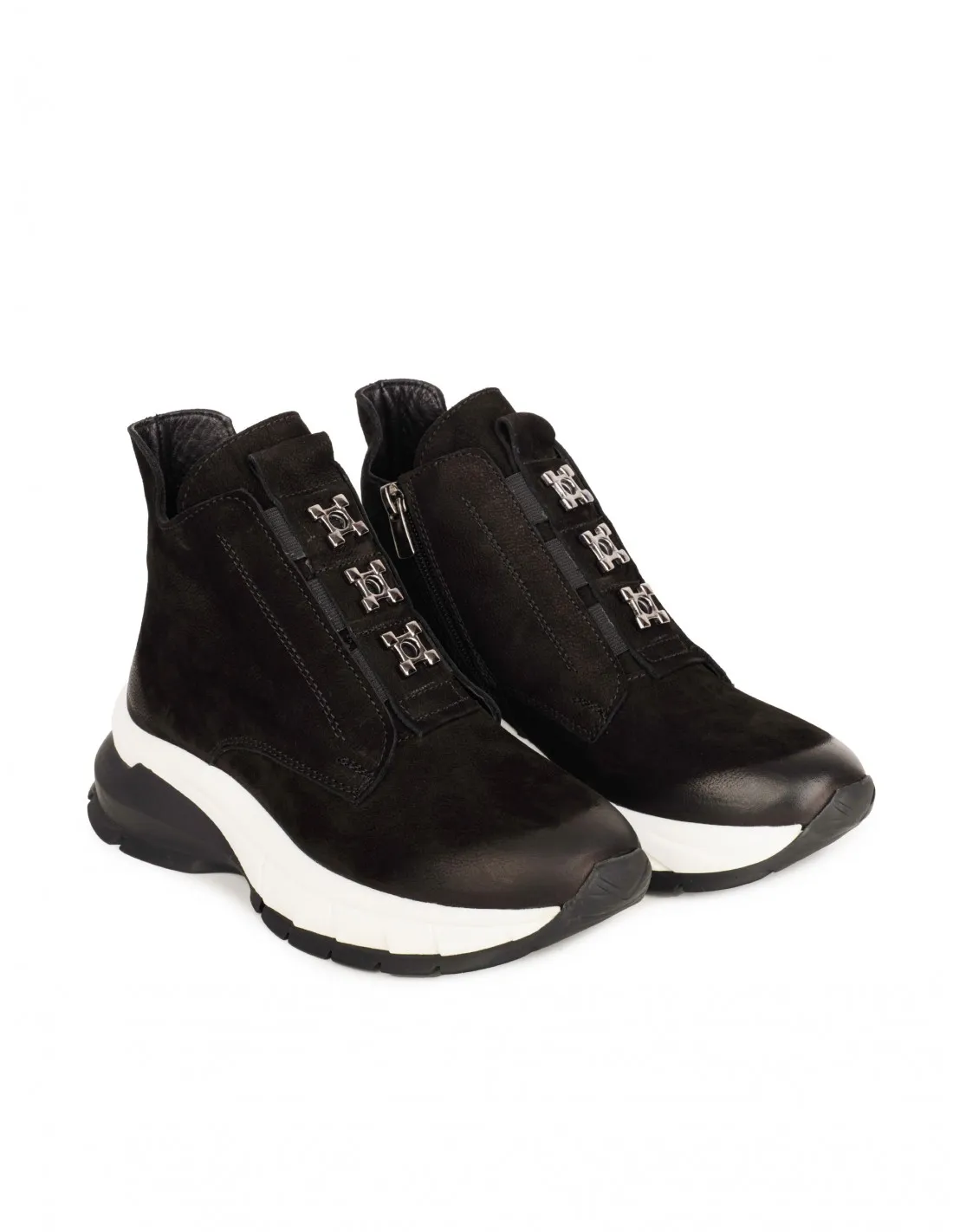 Botines Deportivos Piel Negros