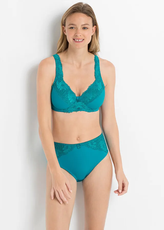 Bragas (2 unidades) Blanco + verde petróleo