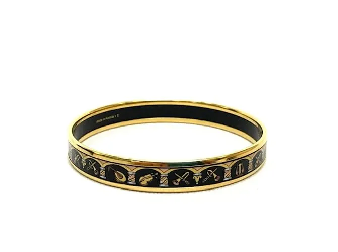 Brazalete Cloisonné Hermès Negro 