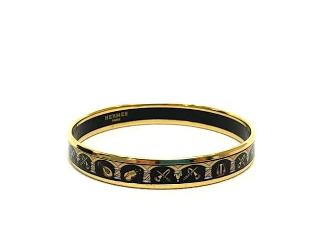 Brazalete Cloisonné Hermès Negro 