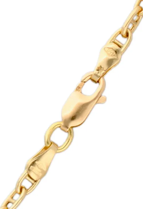 Cadena de oro amarillo 18K eslabones ancla forzada