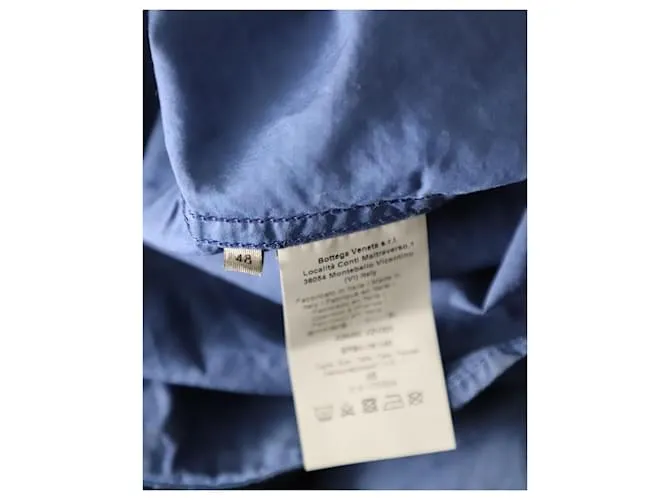 Camisa con botones Bottega Veneta en algodón azul 