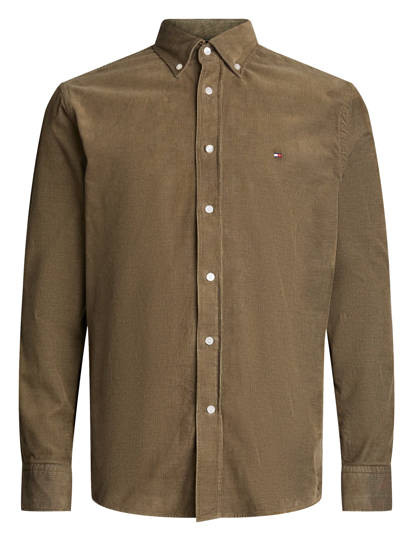 Camisa con cuello clásico en caqui