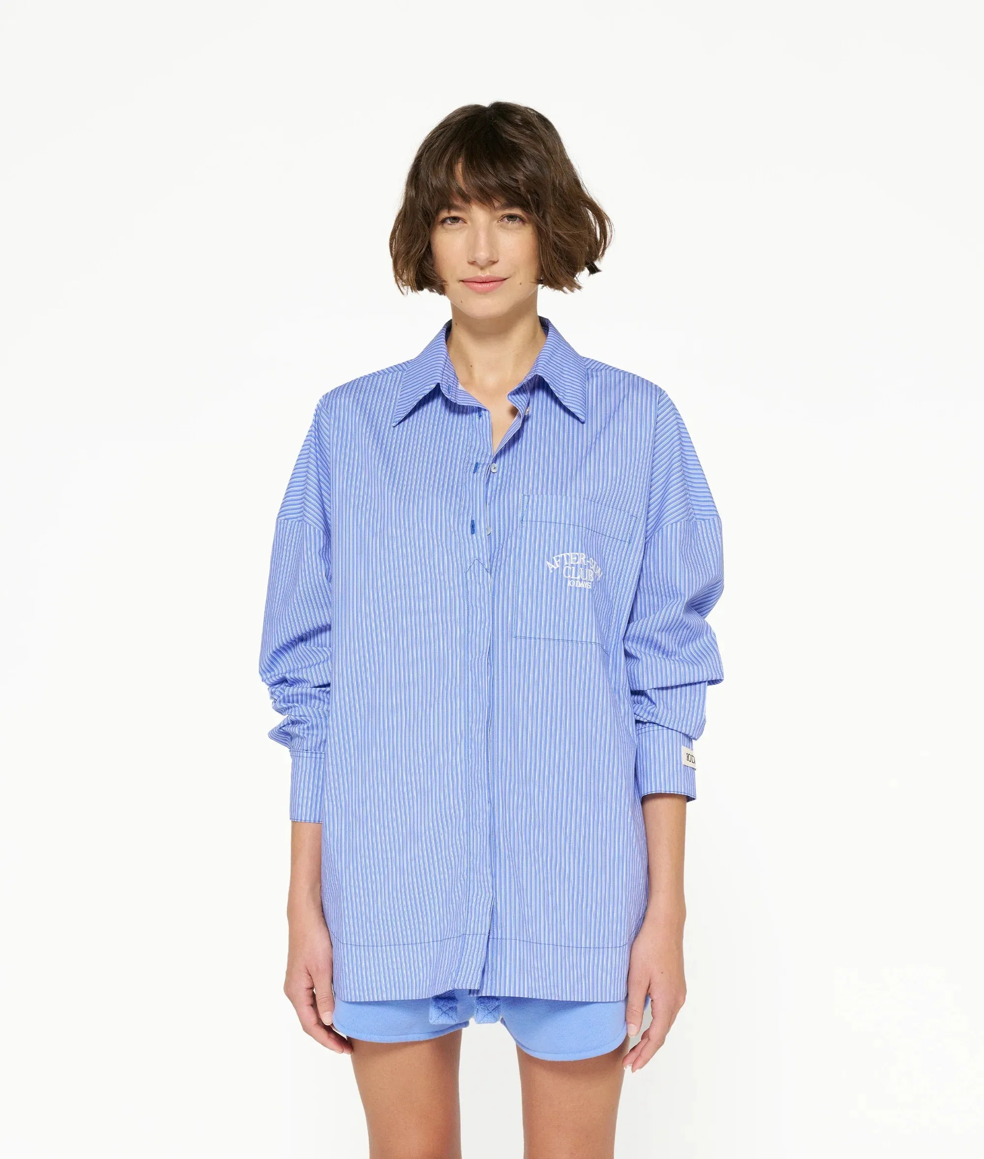CAMISA DE RAYAS DE 10DAYS  GRIS