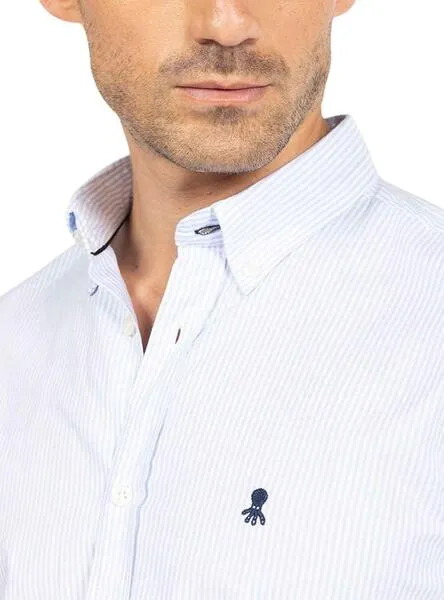 Camisa El Pulpo Striped Pint Point Para Hombre