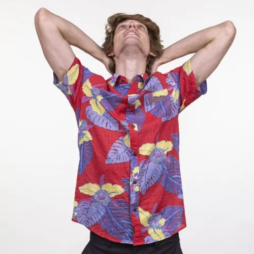 CAMISA HYDROPONIC MANGA CORTA HOMBRE DIVERTIDA MAGNUM P.I. RED HAWAIIAN REF. 2105201 ROJA HAWAIANA