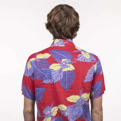 CAMISA HYDROPONIC MANGA CORTA HOMBRE DIVERTIDA MAGNUM P.I. RED HAWAIIAN REF. 2105201 ROJA HAWAIANA