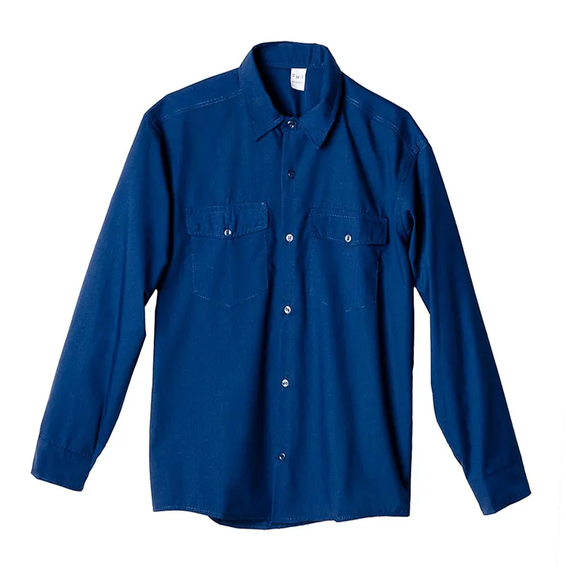 CAMISA POLYESTER ANTIÁCIDA AZUL (38 AL 46)