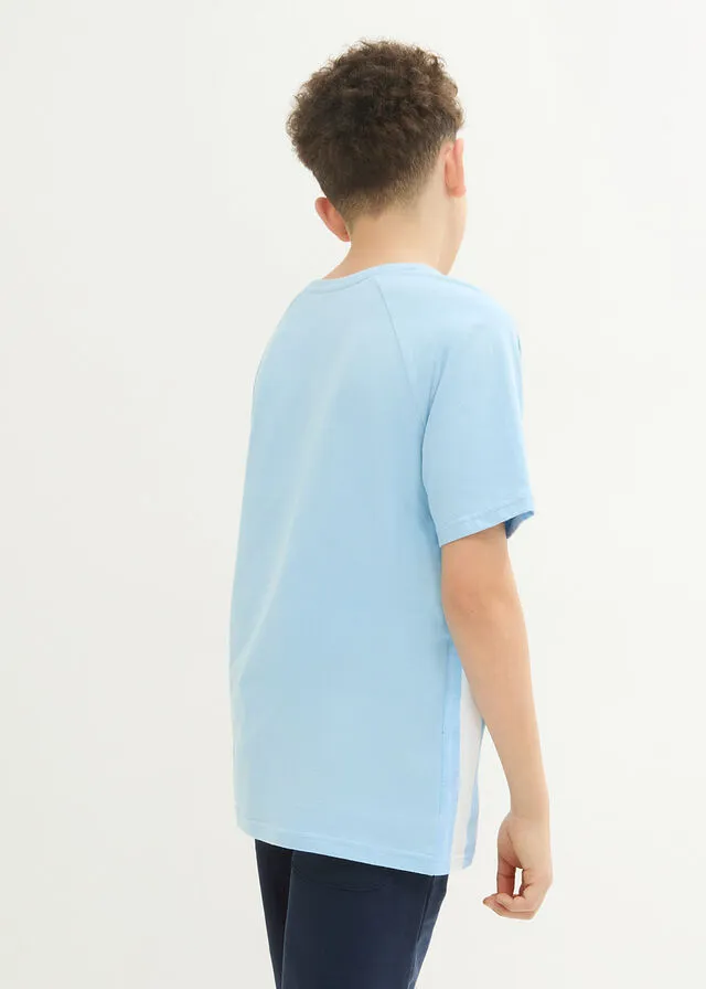 CAMISETA AZUL MARINOBLANCO ESTAMPADO