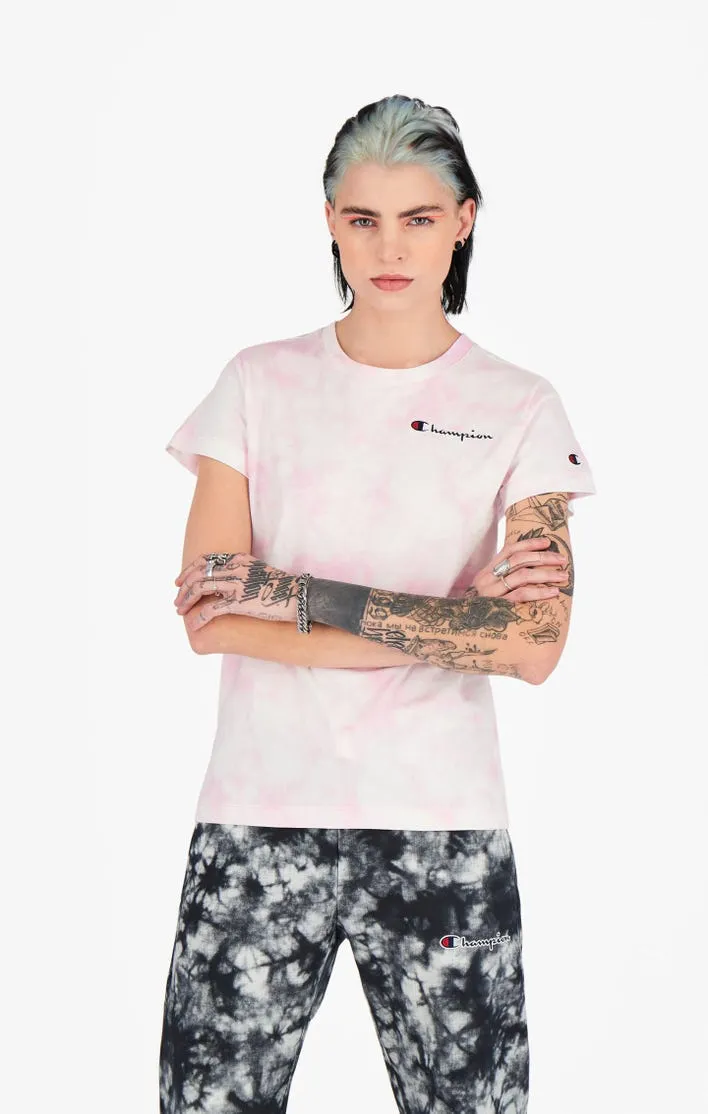 CAMISETA CHAMPION MUJER MANGA CORTA TIE DYE DIGITAL PRINT TSHIRT PINK REF. 113939 ROSA TIE DYE DEGRADADO