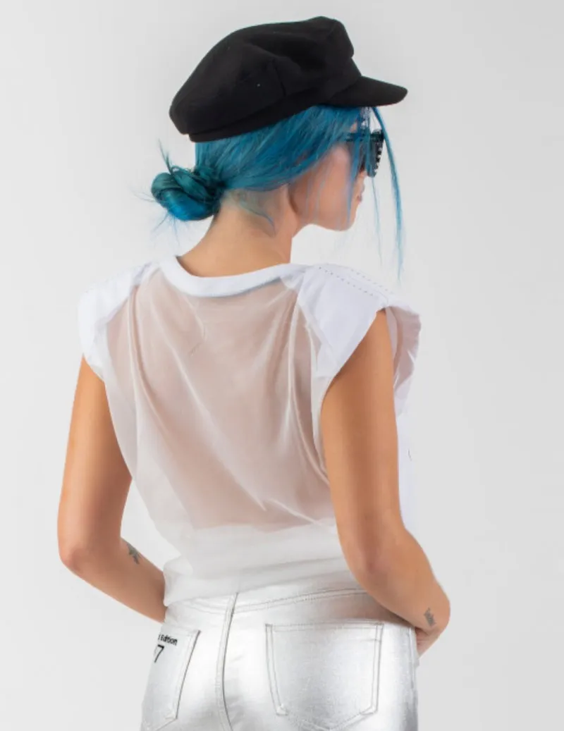Camiseta de mujer PUNK blanco