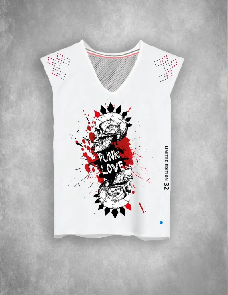 Camiseta de mujer PUNK blanco