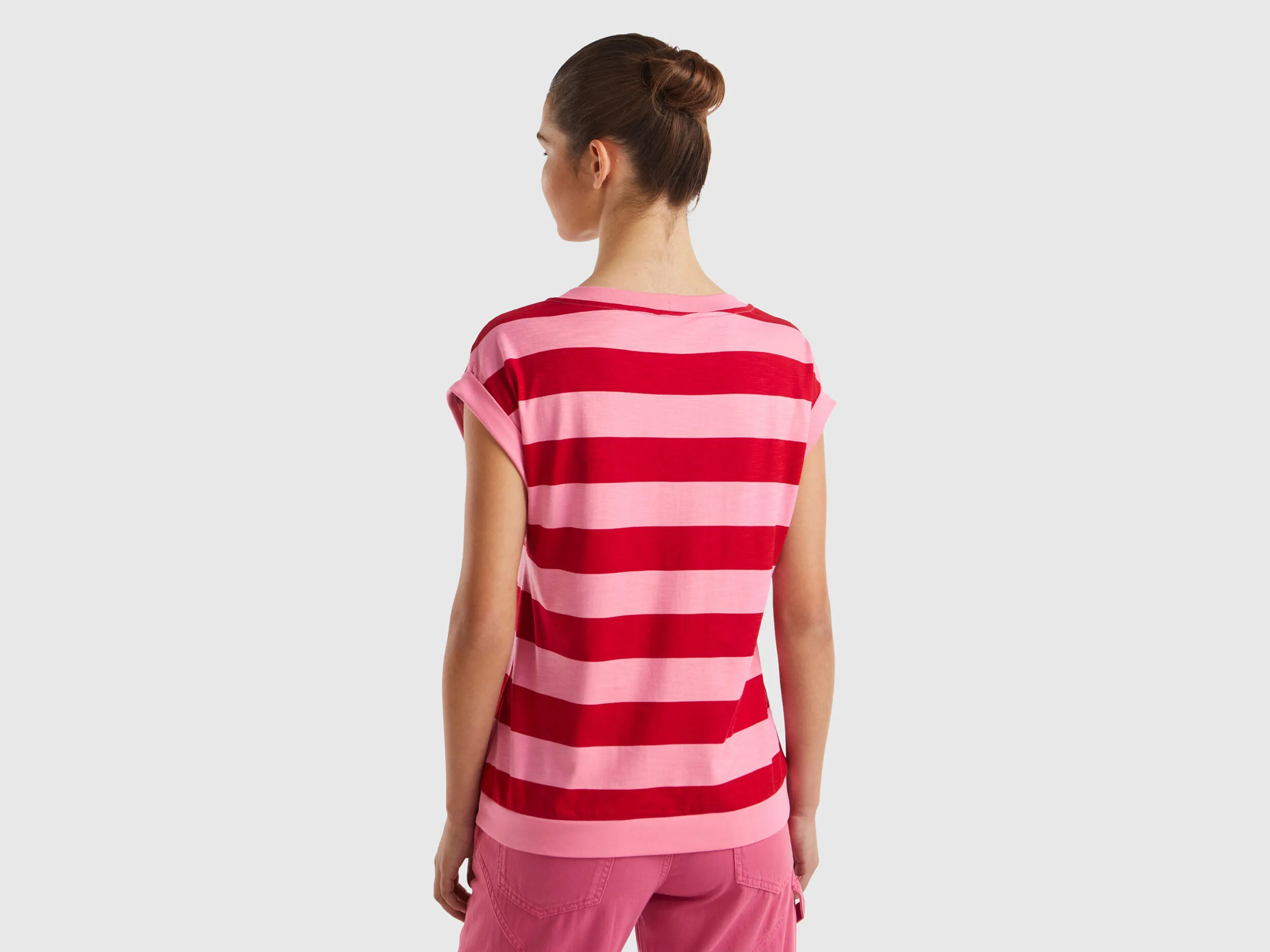 Camiseta de rayas de 100 % algodón