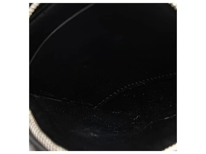 Cartera compacta de cuero negro de Saint Laurent 