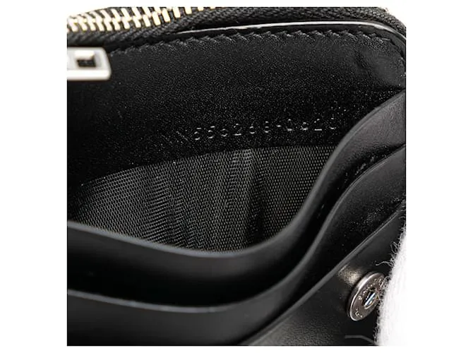 Cartera compacta de cuero negro de Saint Laurent 