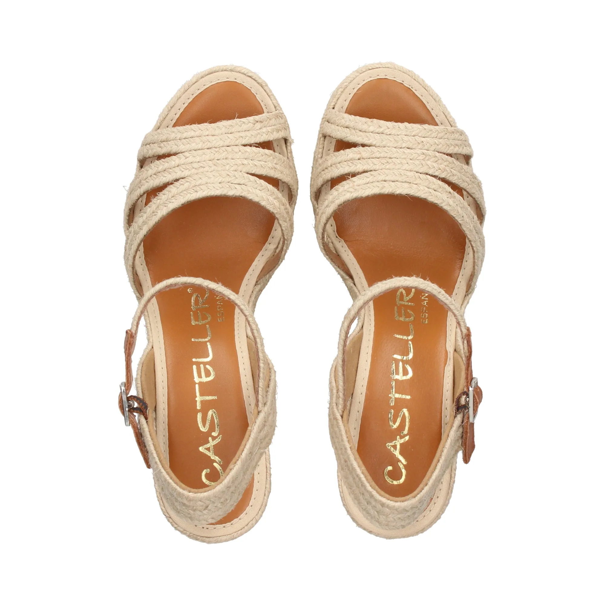 CASTELLER Sandalias cuña de Mujer NATURAL