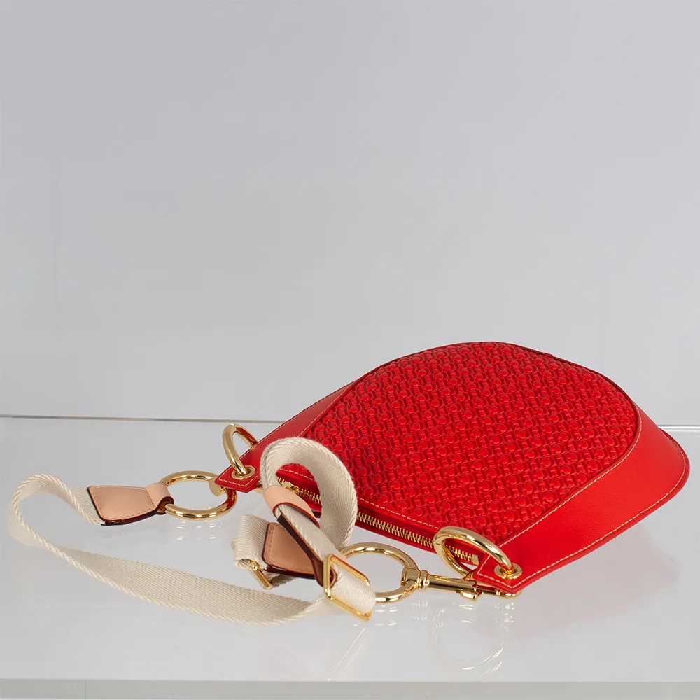 CH Bandolera Castañuela Piel Rojo