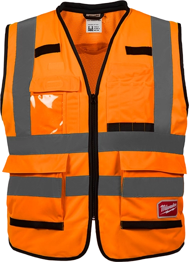 Chaleco de seguridad naranja de alto rendimiento y alta visibilidad Clase 2: L/XL (CSA)
